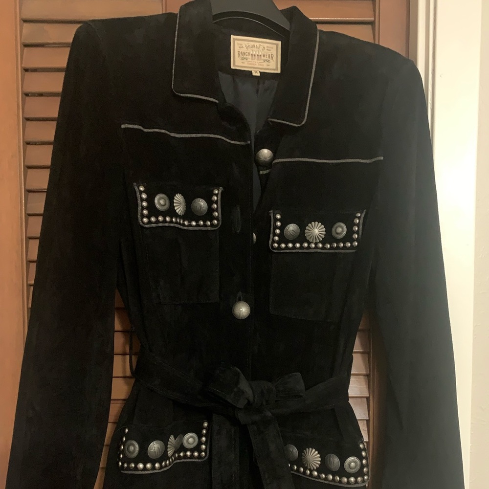 Double D Ranch Wear Black Suede Jacket